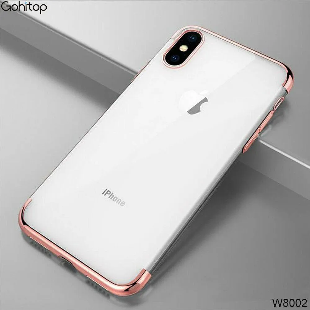 Iphone Electroplate Frame Flexible Soft Case Cover