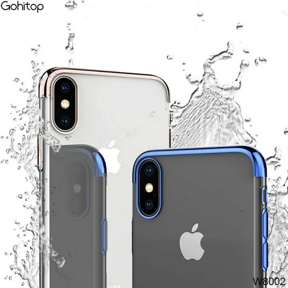 Iphone Electroplate Frame Flexible Soft Case Cover