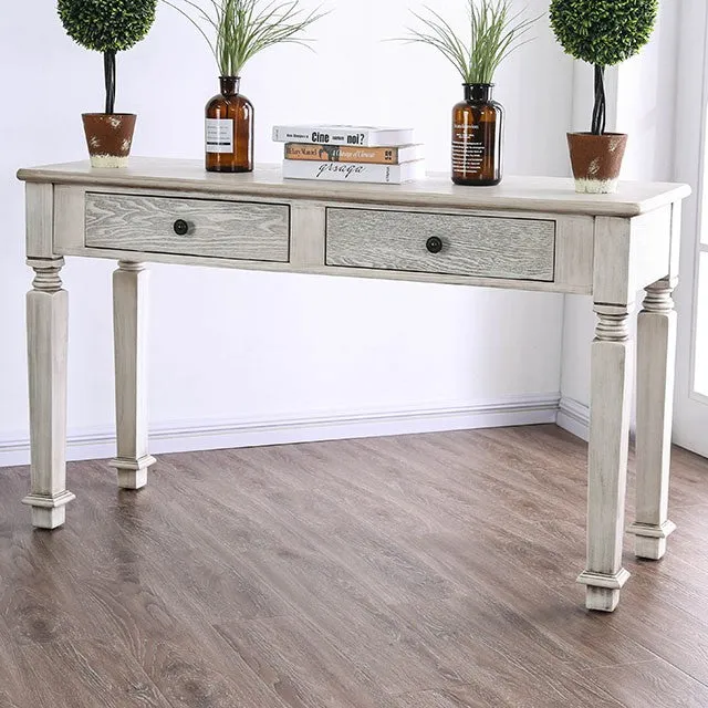 Joliet Antique White Sofa Table