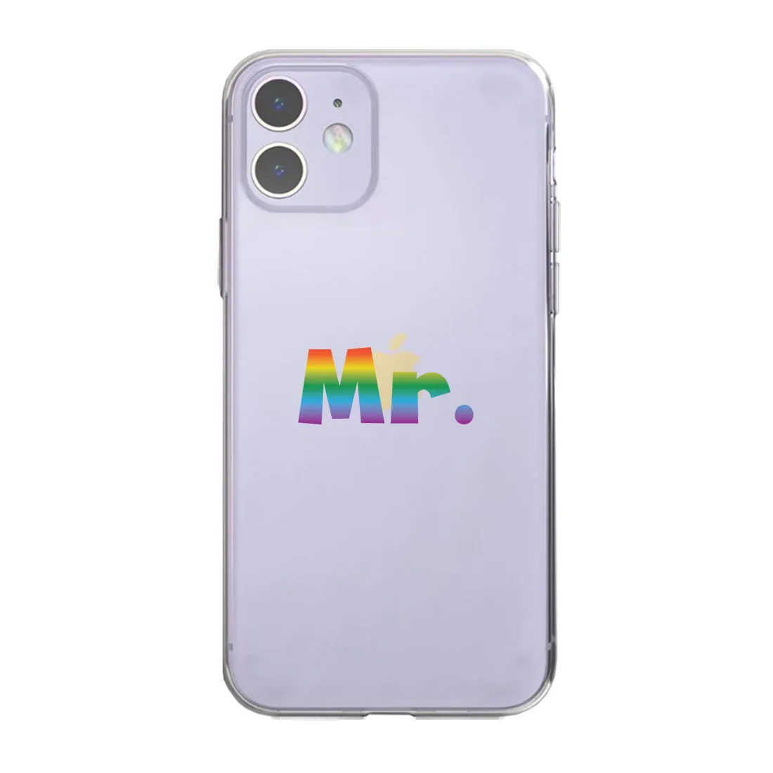 LGBT Mr. Mr. Rainbow Clear Matching Phone Cases