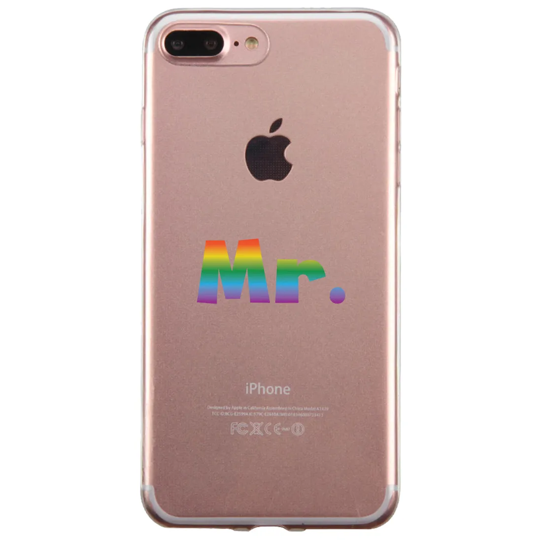 LGBT Mr. Mr. Rainbow Clear Matching Phone Cases