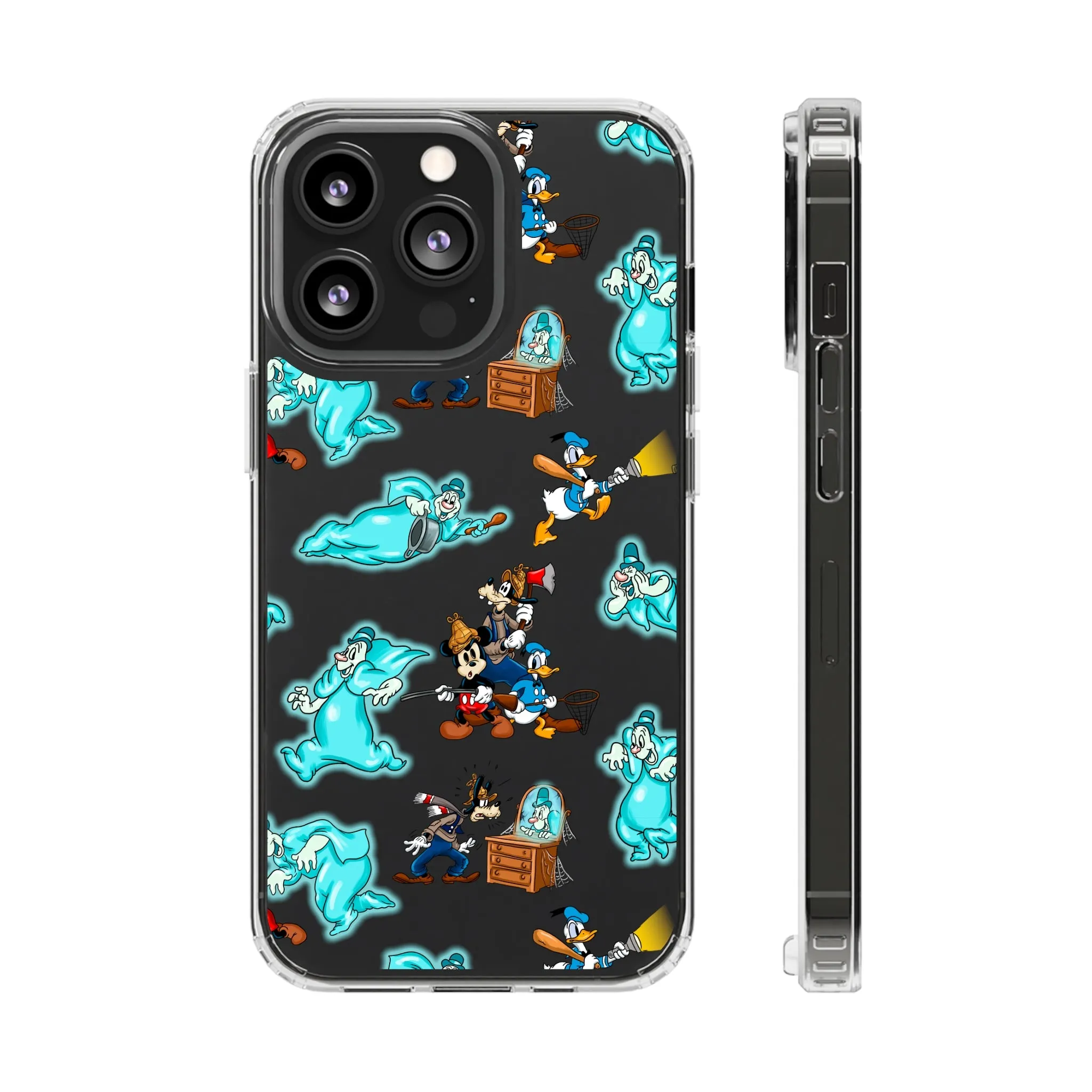 Lonesome Ghosts Halloween Clear Phone Case! Disney Inspired Hand drawn Unique Disneyland Magic Kingdom Gift