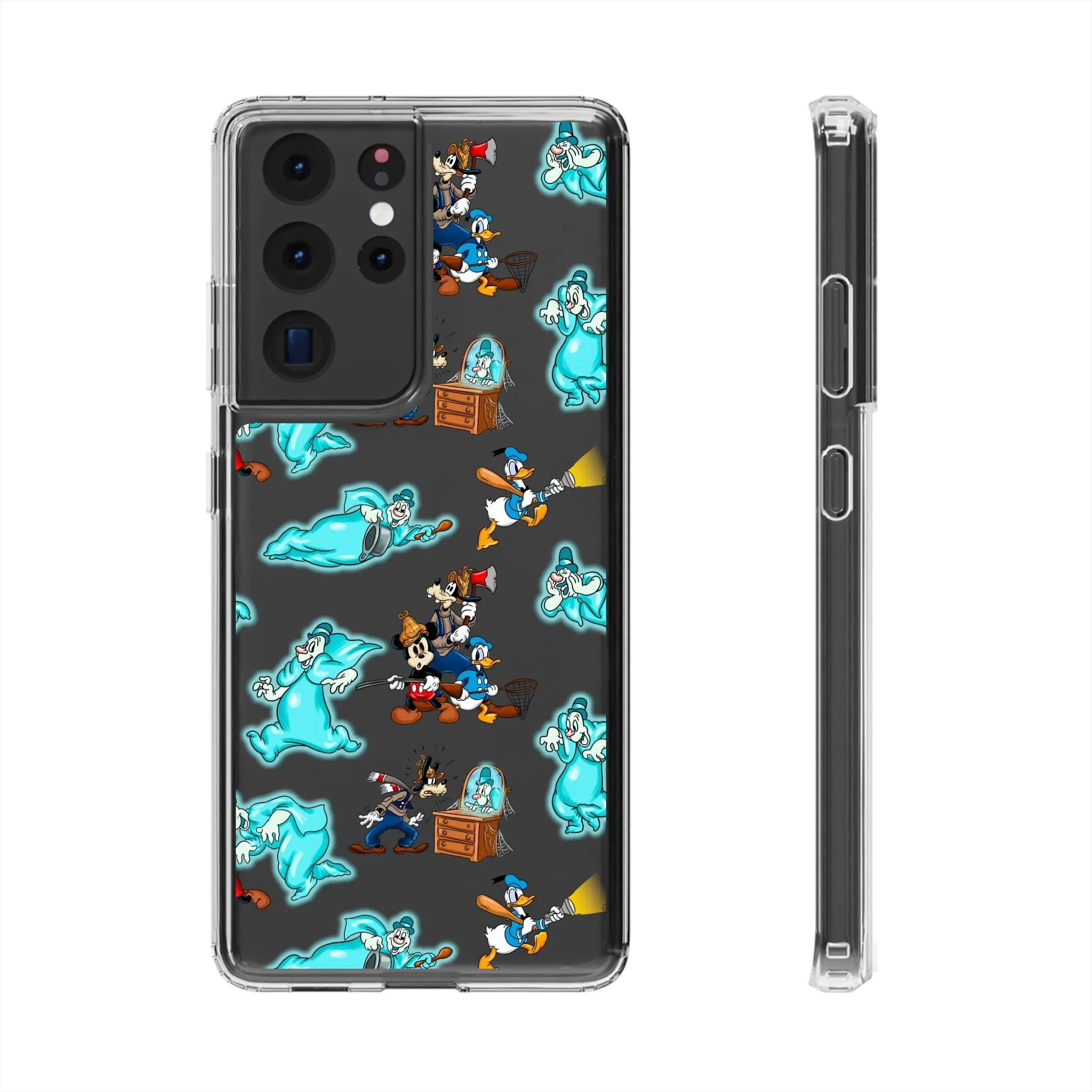 Lonesome Ghosts Halloween Clear Phone Case! Disney Inspired Hand drawn Unique Disneyland Magic Kingdom Gift