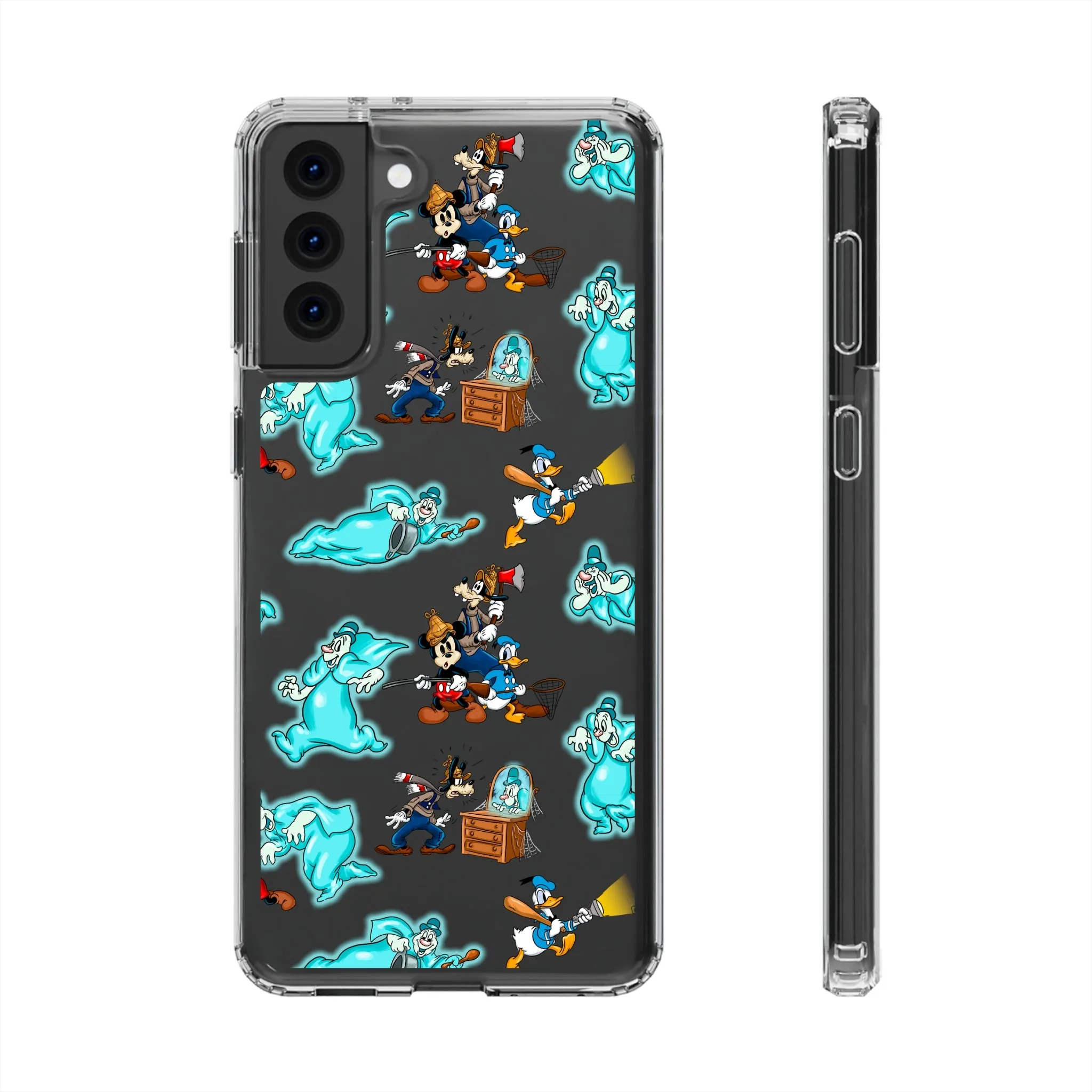 Lonesome Ghosts Halloween Clear Phone Case! Disney Inspired Hand drawn Unique Disneyland Magic Kingdom Gift