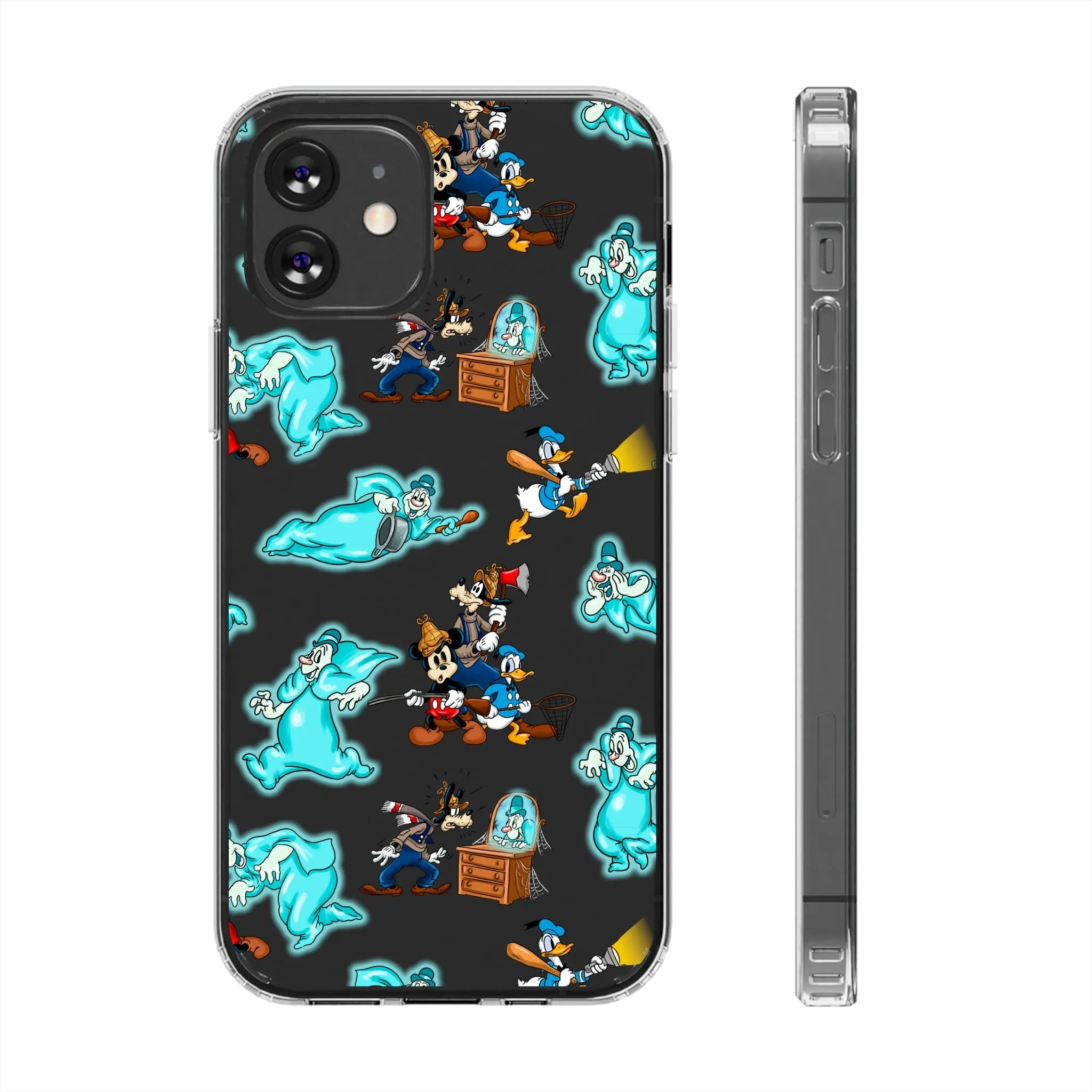 Lonesome Ghosts Halloween Clear Phone Case! Disney Inspired Hand drawn Unique Disneyland Magic Kingdom Gift