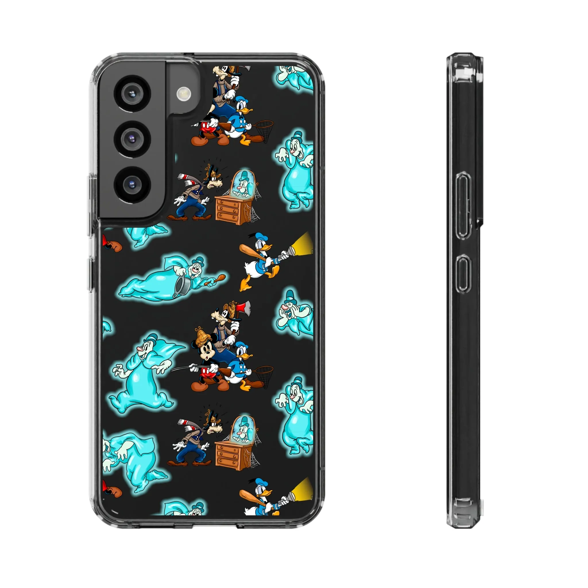 Lonesome Ghosts Halloween Clear Phone Case! Disney Inspired Hand drawn Unique Disneyland Magic Kingdom Gift