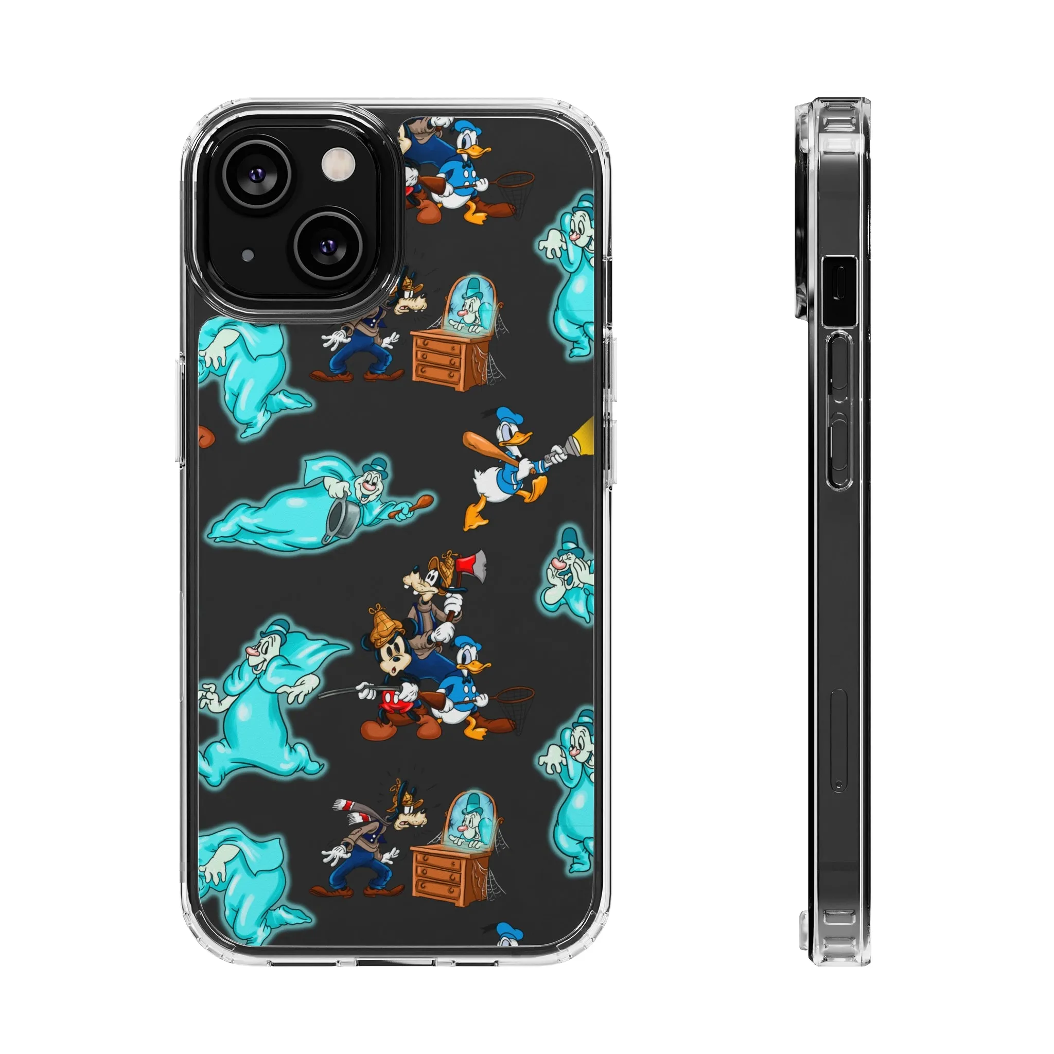 Lonesome Ghosts Halloween Clear Phone Case! Disney Inspired Hand drawn Unique Disneyland Magic Kingdom Gift