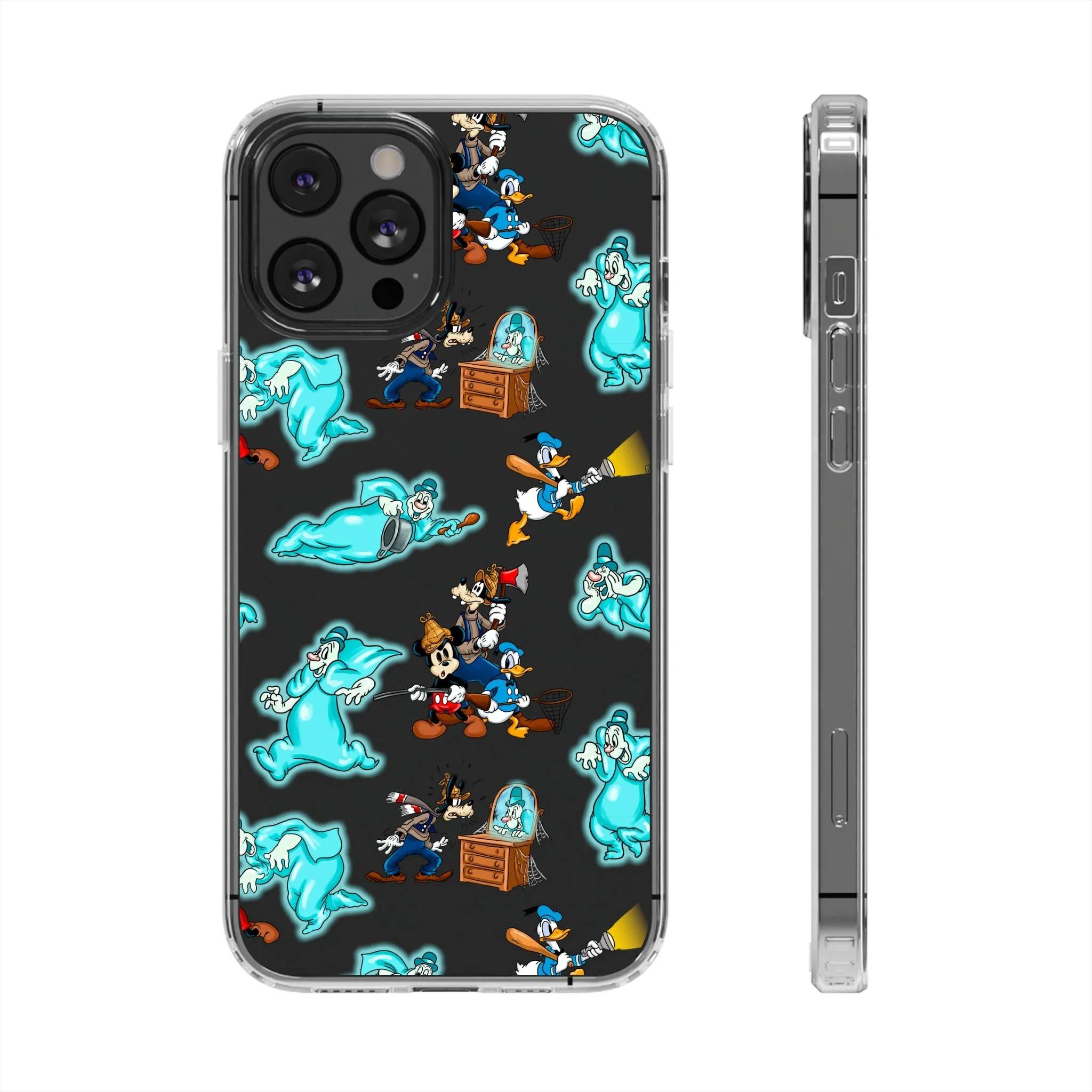 Lonesome Ghosts Halloween Clear Phone Case! Disney Inspired Hand drawn Unique Disneyland Magic Kingdom Gift