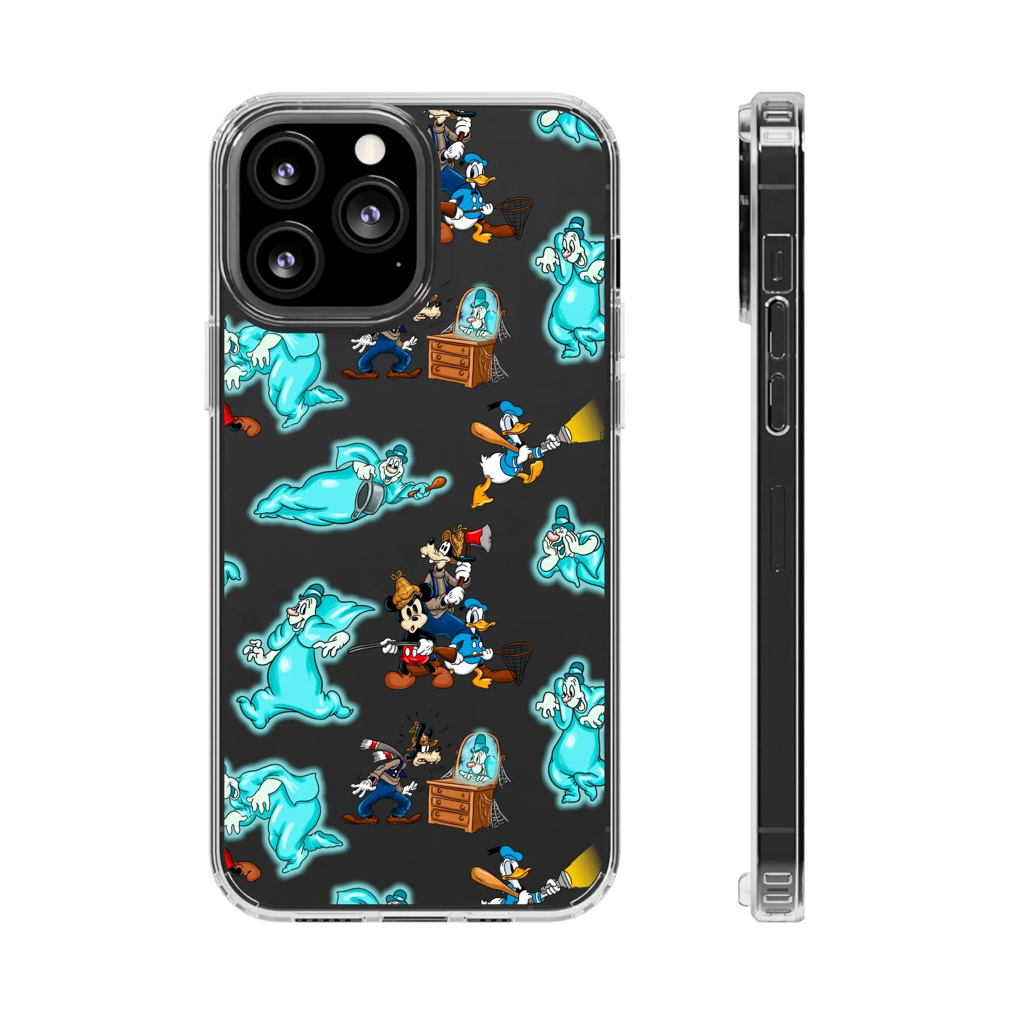 Lonesome Ghosts Halloween Clear Phone Case! Disney Inspired Hand drawn Unique Disneyland Magic Kingdom Gift