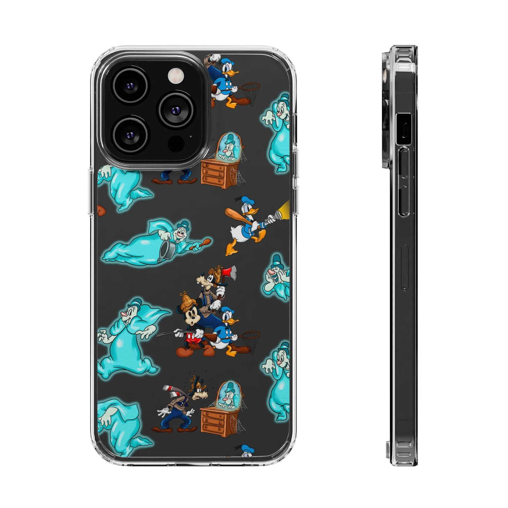 Lonesome Ghosts Halloween Clear Phone Case! Disney Inspired Hand drawn Unique Disneyland Magic Kingdom Gift