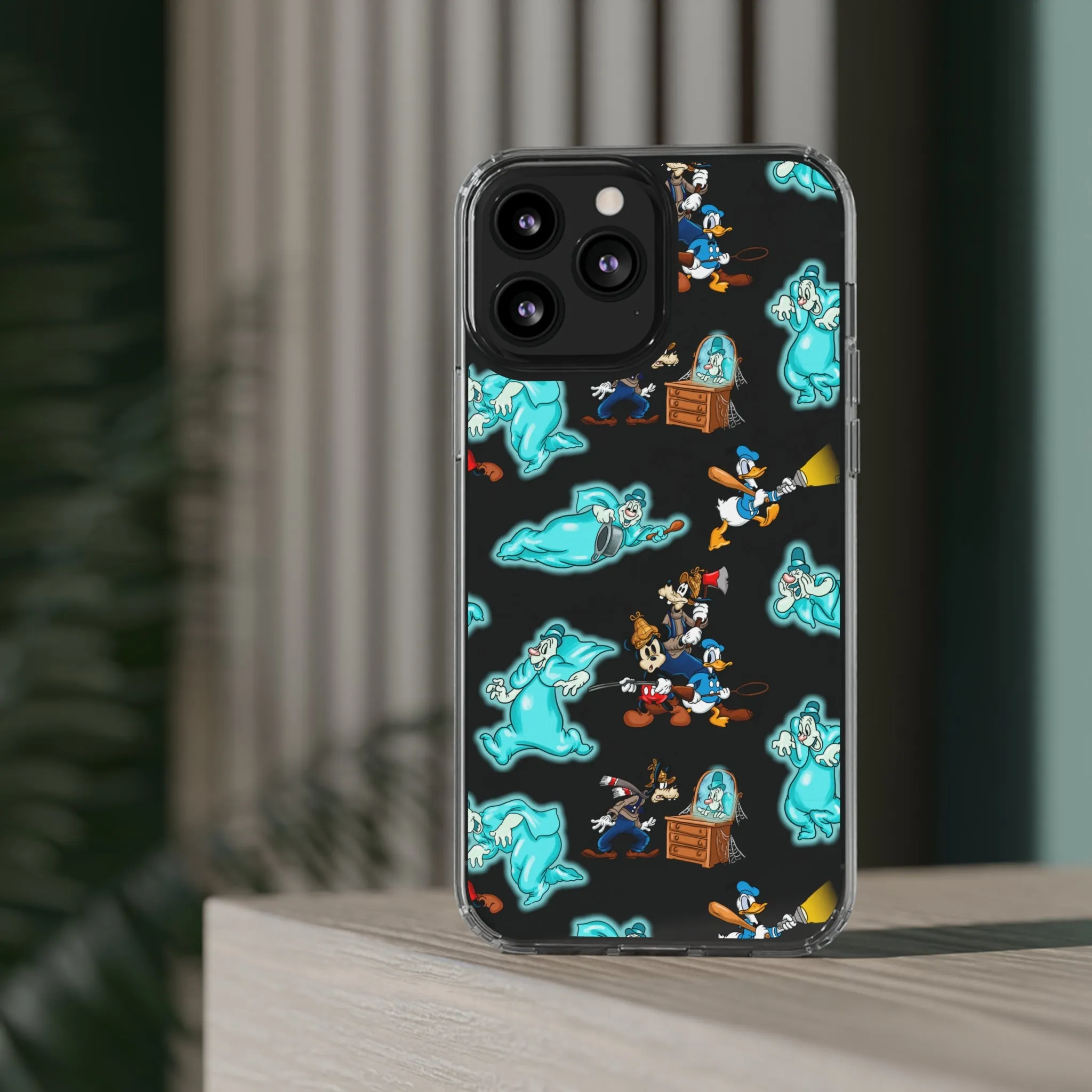 Lonesome Ghosts Halloween Clear Phone Case! Disney Inspired Hand drawn Unique Disneyland Magic Kingdom Gift