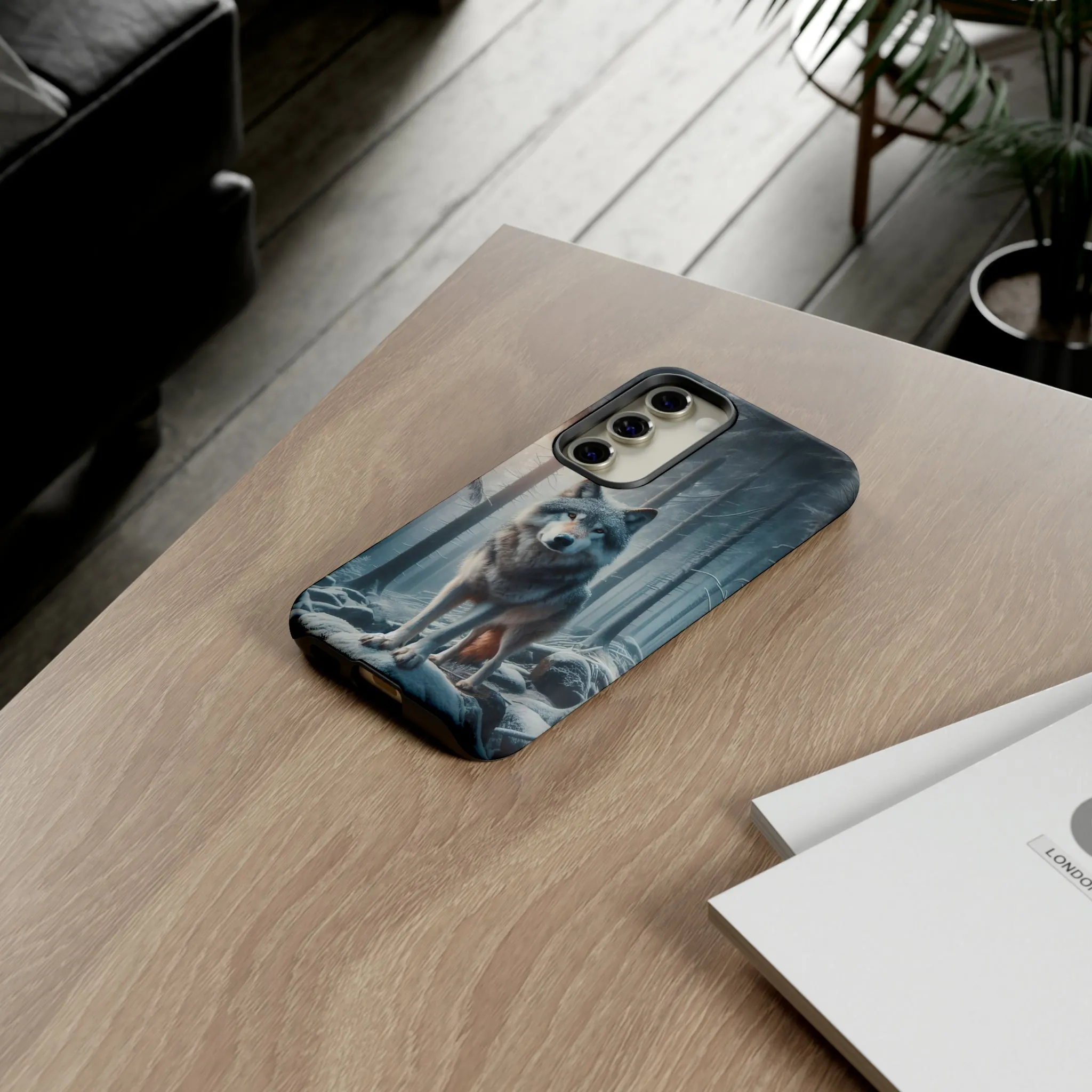 Majestic Wolf print design Tough Phone Case compatible with a large variety of Samsung models