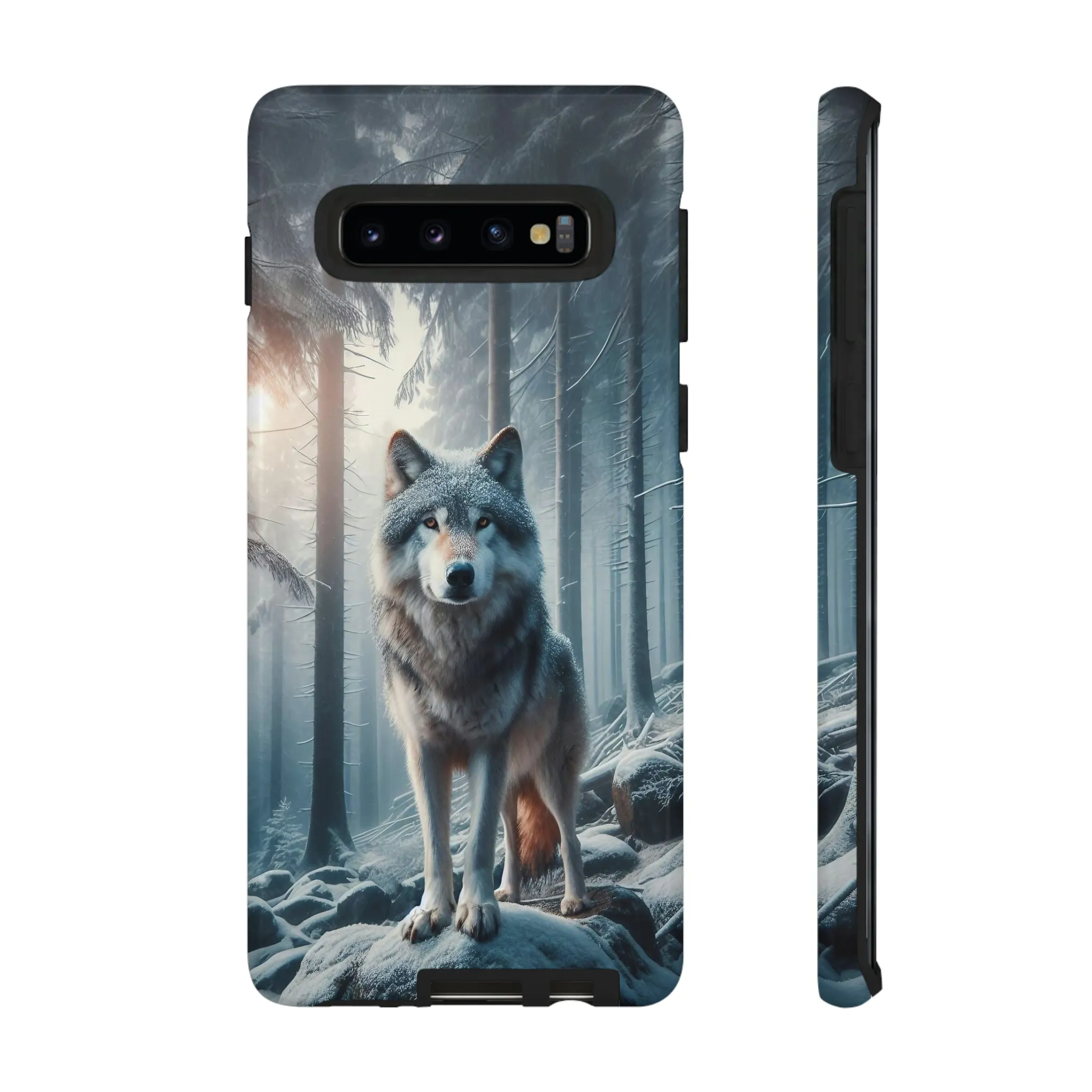 Majestic Wolf print design Tough Phone Case compatible with a large variety of Samsung models