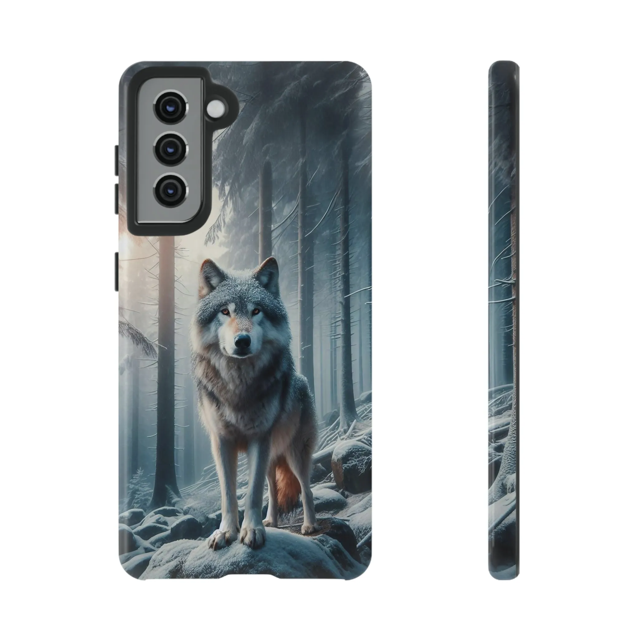 Majestic Wolf print design Tough Phone Case compatible with a large variety of Samsung models