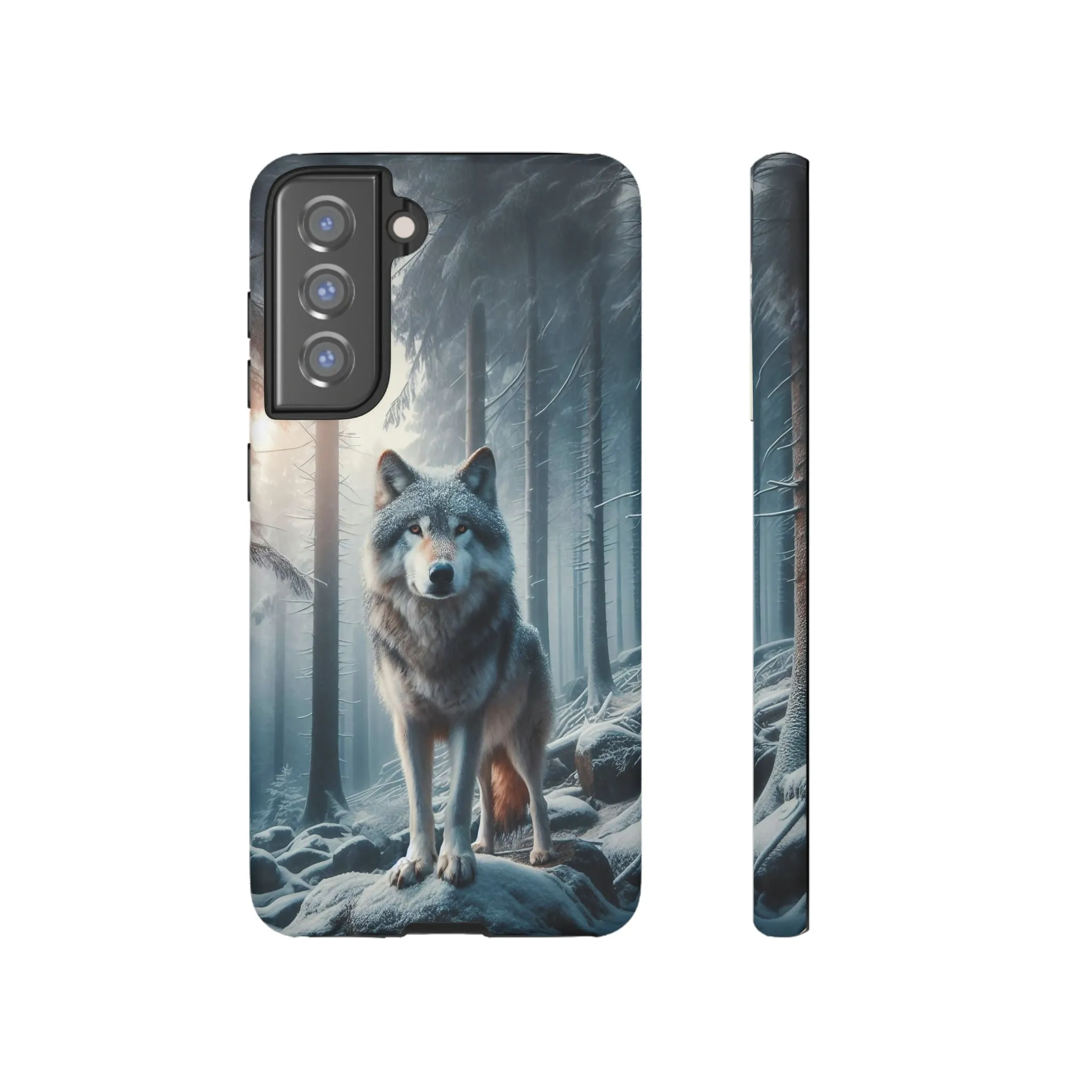 Majestic Wolf print design Tough Phone Case compatible with a large variety of Samsung models