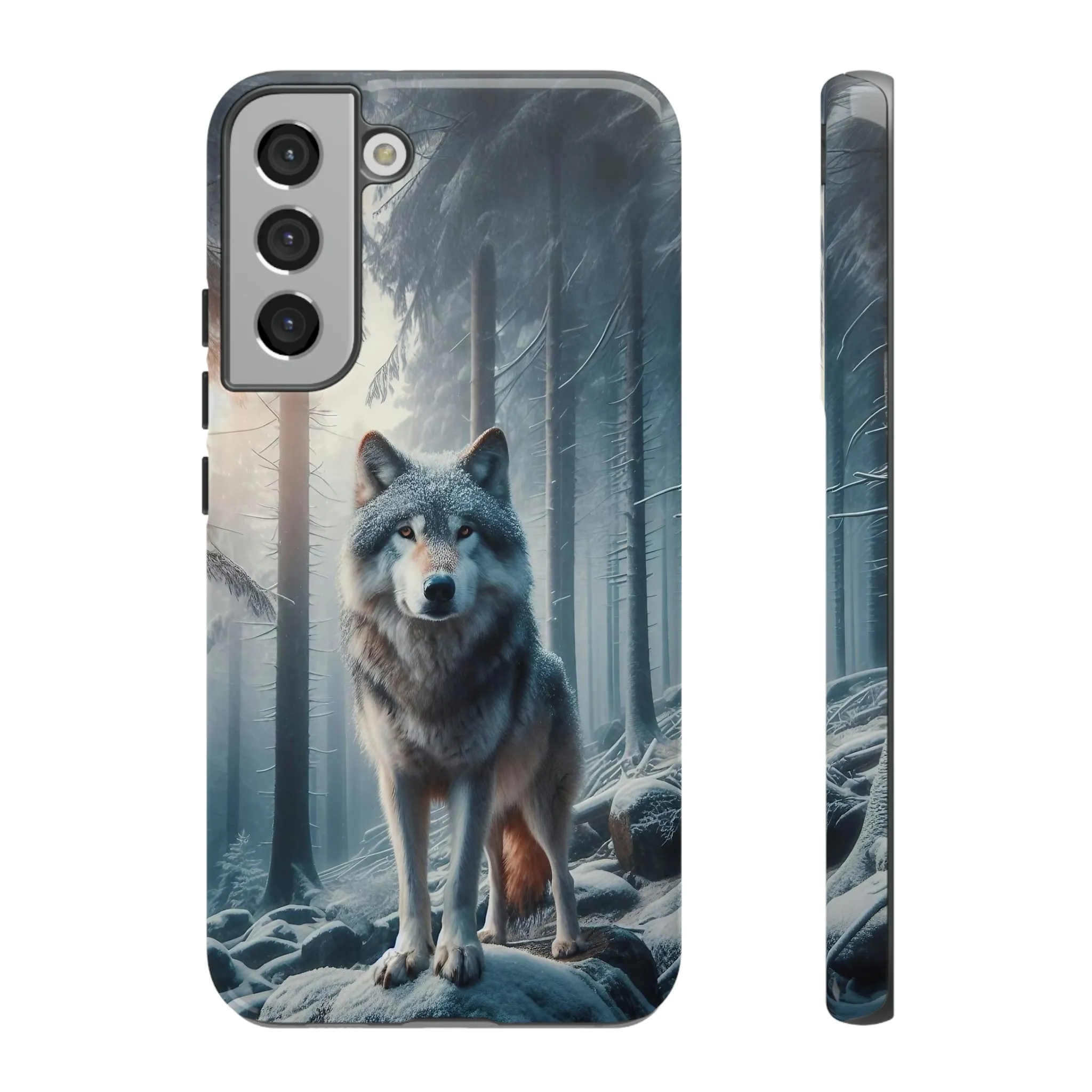 Majestic Wolf print design Tough Phone Case compatible with a large variety of Samsung models