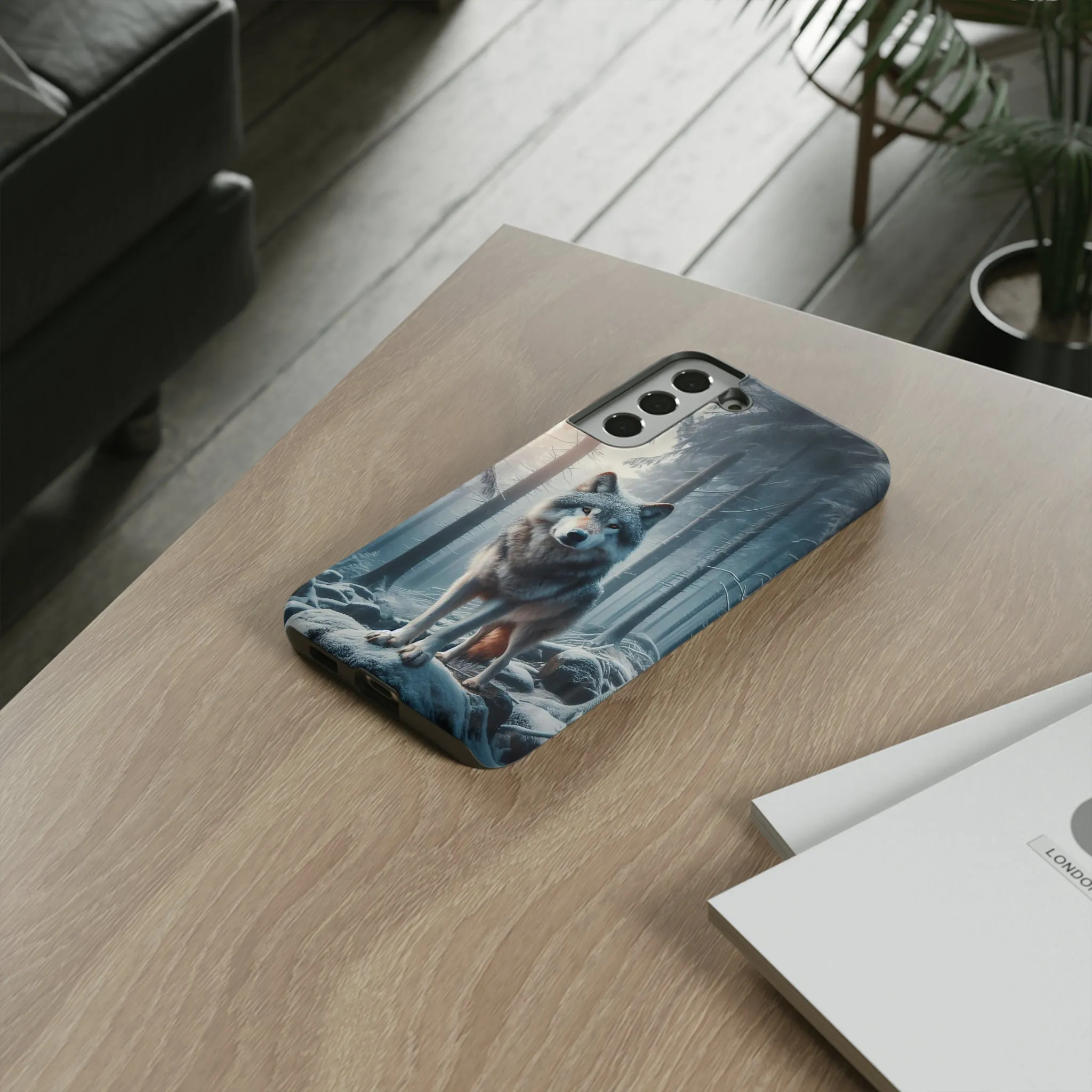 Majestic Wolf print design Tough Phone Case compatible with a large variety of Samsung models