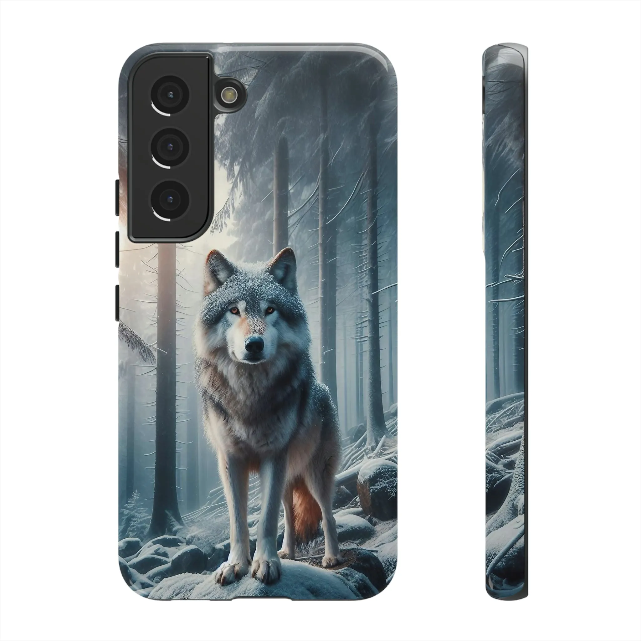 Majestic Wolf print design Tough Phone Case compatible with a large variety of Samsung models