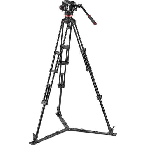 Manfrotto 504X Fluid Video Head & MVTTWINGA Aluminum Tripod with Ground Spreader