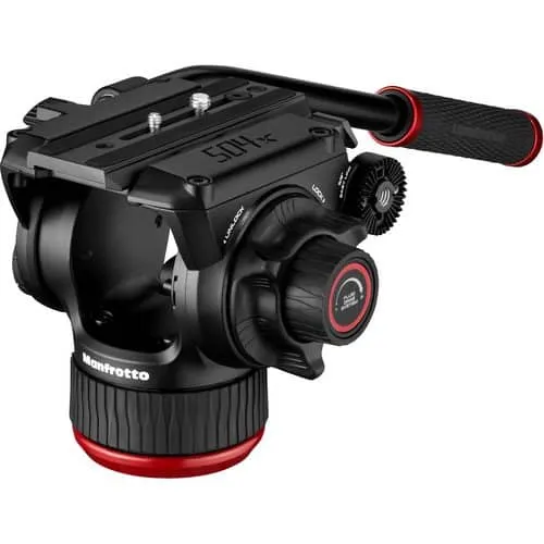 Manfrotto 504X Fluid Video Head & MVTTWINMC Carbon Fiber Tripod with Mid-Level Spreader