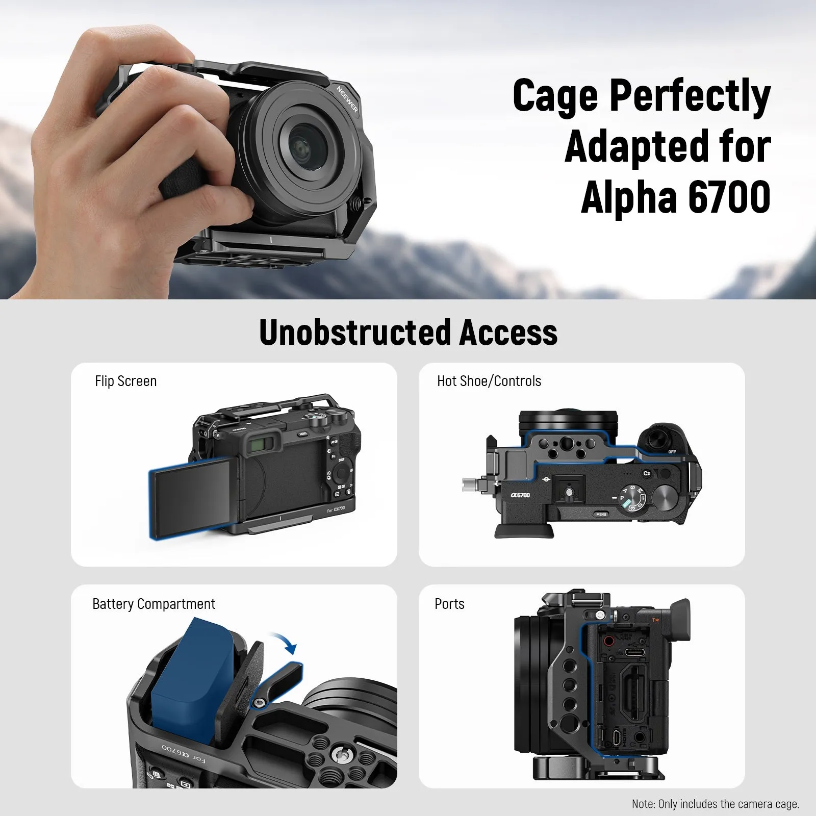 NEEWER CA047 Camera Cage Kit for Sony Alpha 6700