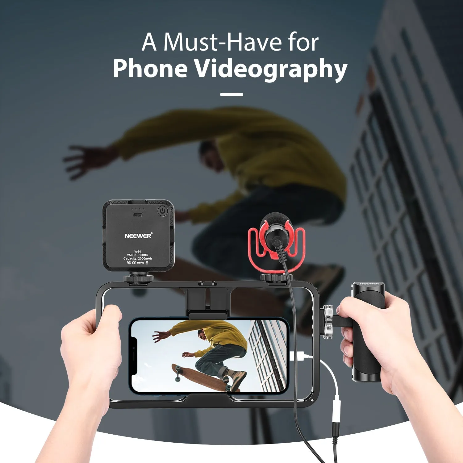 NEEWER CG100 All Metal Smartphone Video Rig