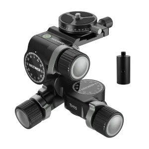 NEEWER TH15/TH16 3-Way Geared Tripod Head