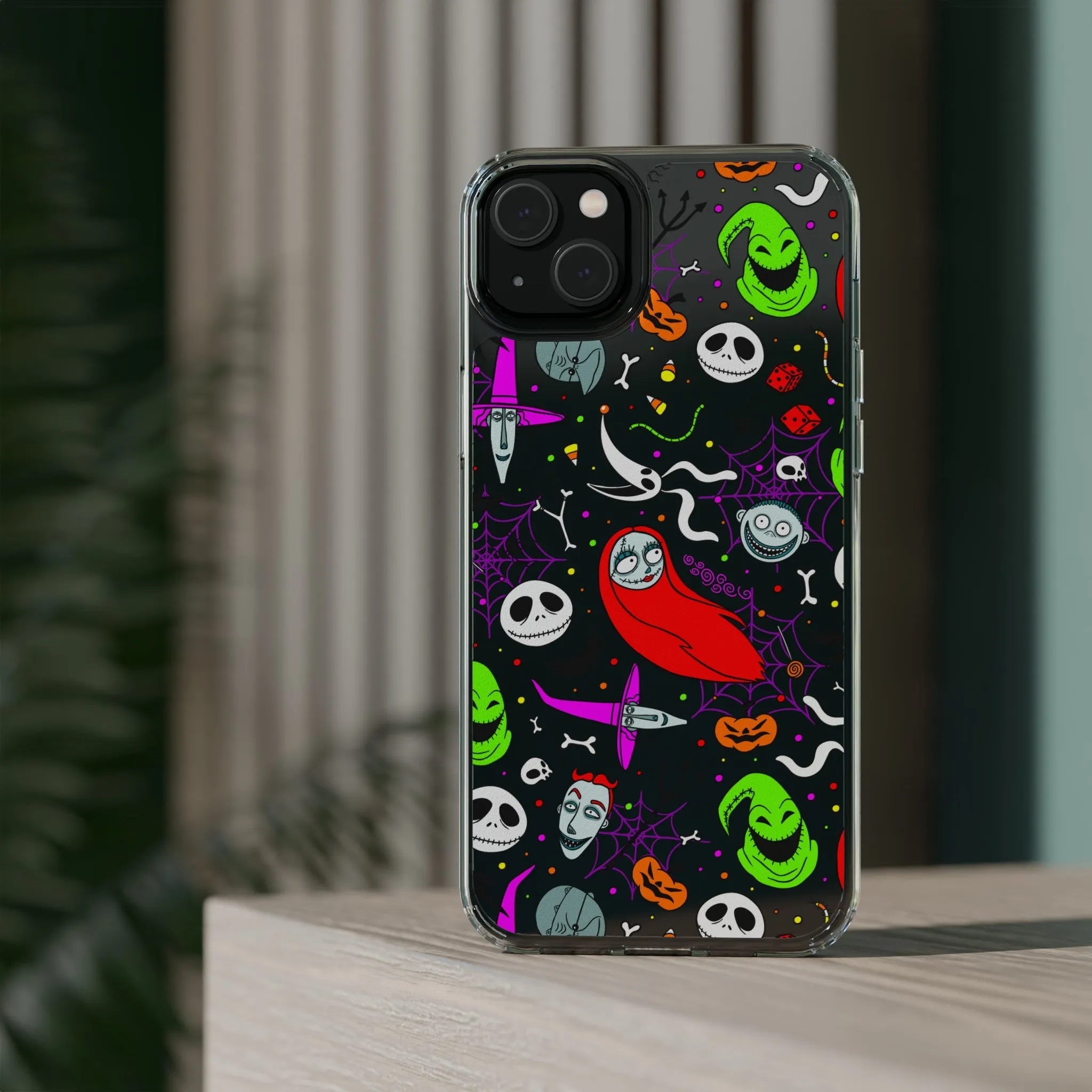 Nightmare Before Christmas Clear Phone Case! Disney Inspired Hand drawn Unique Disneyland Magic Kingdom Gift