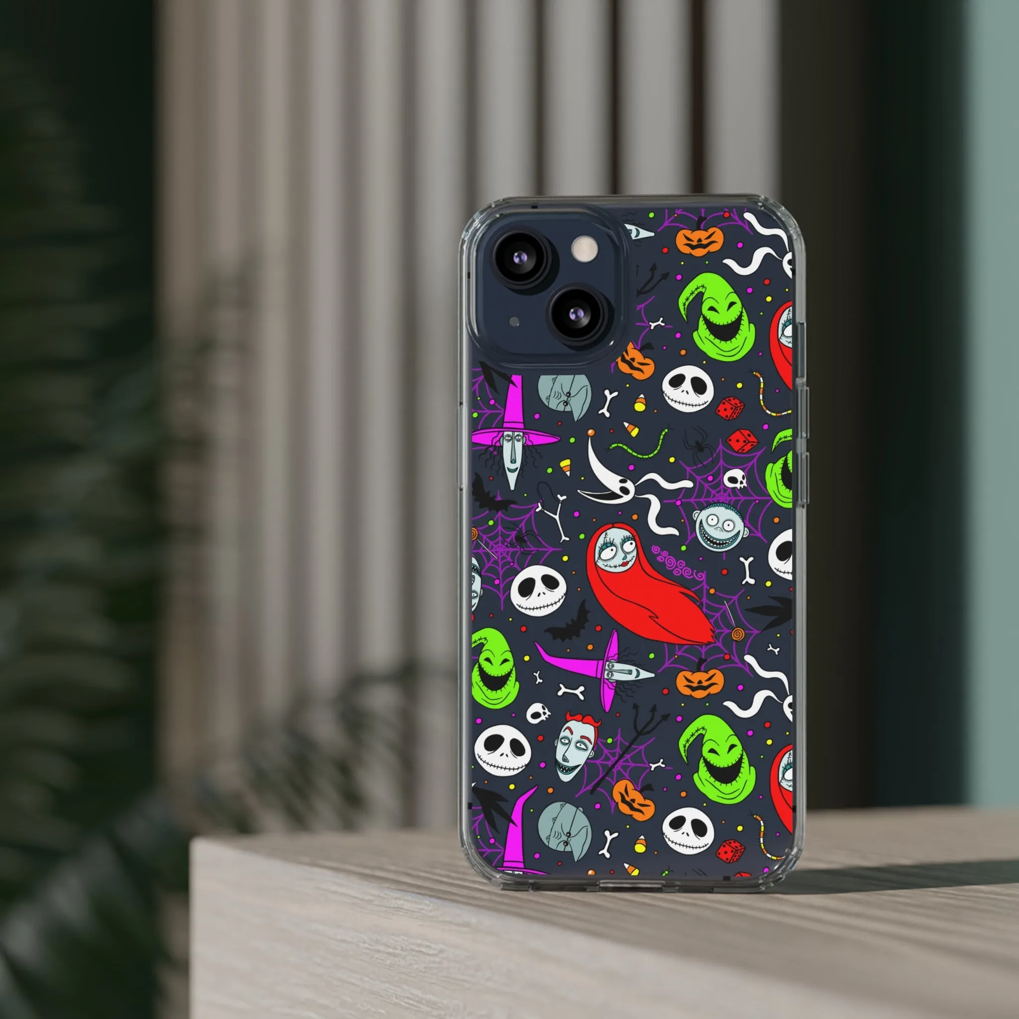 Nightmare Before Christmas Clear Phone Case! Disney Inspired Hand drawn Unique Disneyland Magic Kingdom Gift