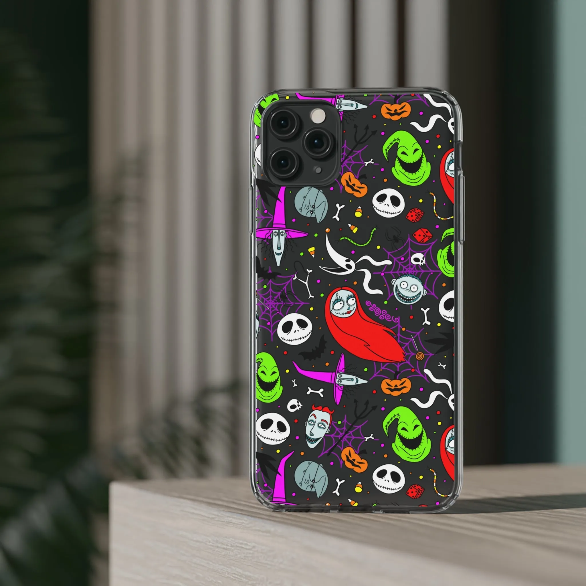 Nightmare Before Christmas Clear Phone Case! Disney Inspired Hand drawn Unique Disneyland Magic Kingdom Gift