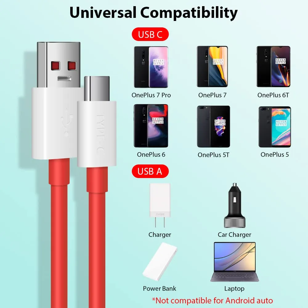 OnePlus 7,  Charging Cable 8 7T Type C Cable 6FT USB C Cable Dash  6T 6 5T 5  12 11 10 Pro