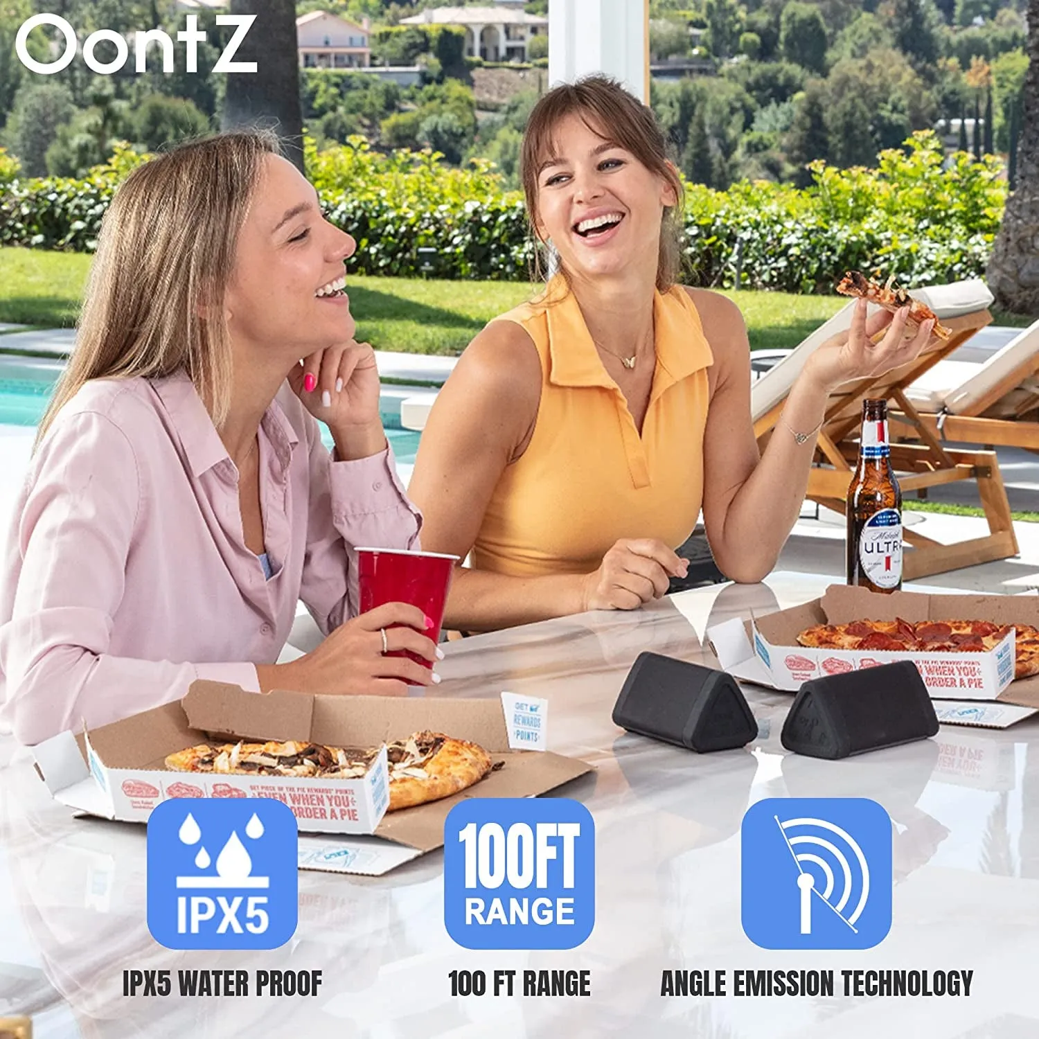 Oontz Solo Bluetooth Speaker, Loud Small Bluetooth Speaker, Stocking Stuffer Electronic Wireless Mini Speaker, Black