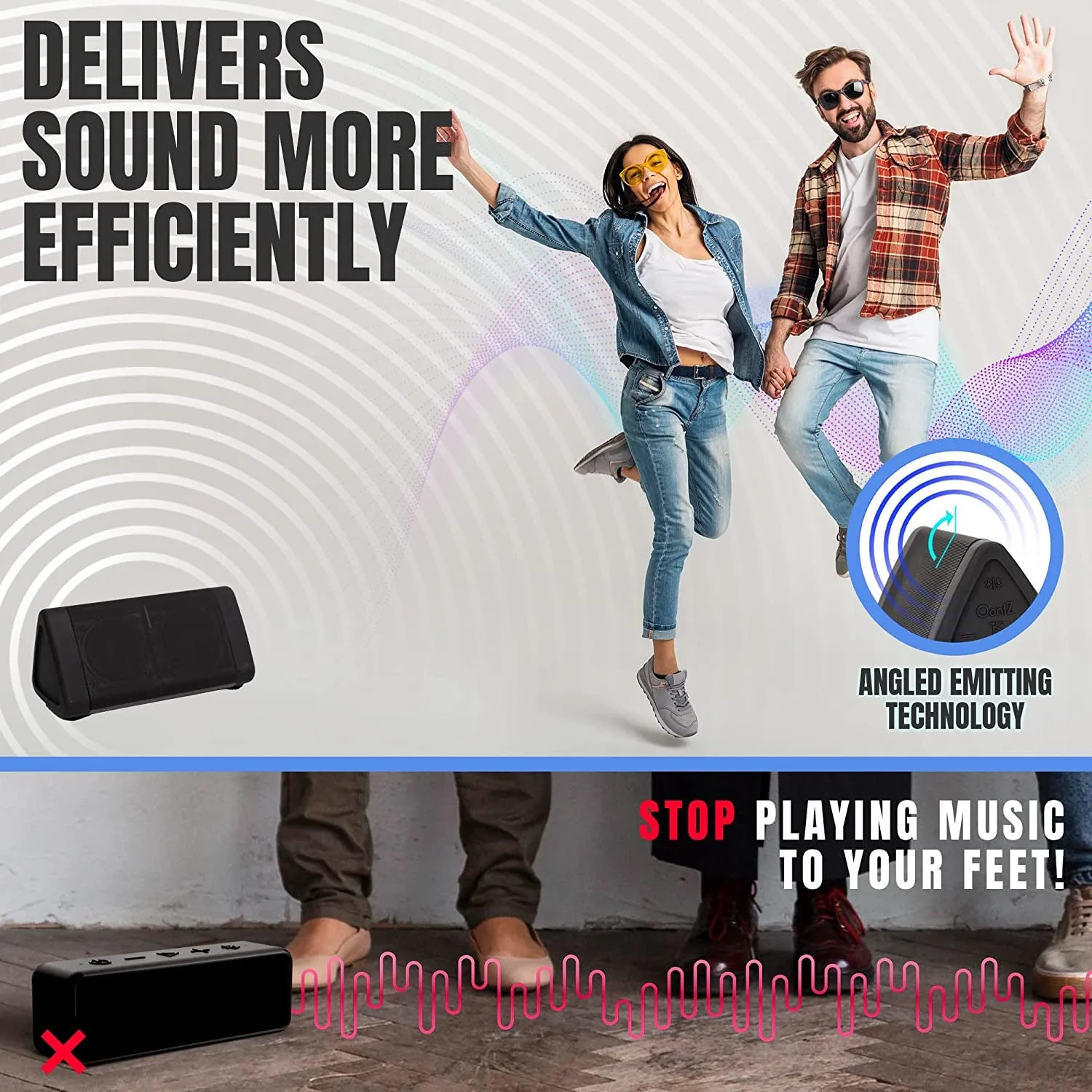 Oontz Solo Bluetooth Speaker, Loud Small Bluetooth Speaker, Stocking Stuffer Electronic Wireless Mini Speaker, Black