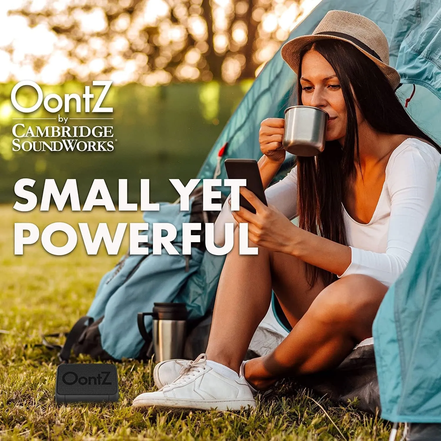 Oontz Solo Bluetooth Speaker, Loud Small Bluetooth Speaker, Stocking Stuffer Electronic Wireless Mini Speaker, Black