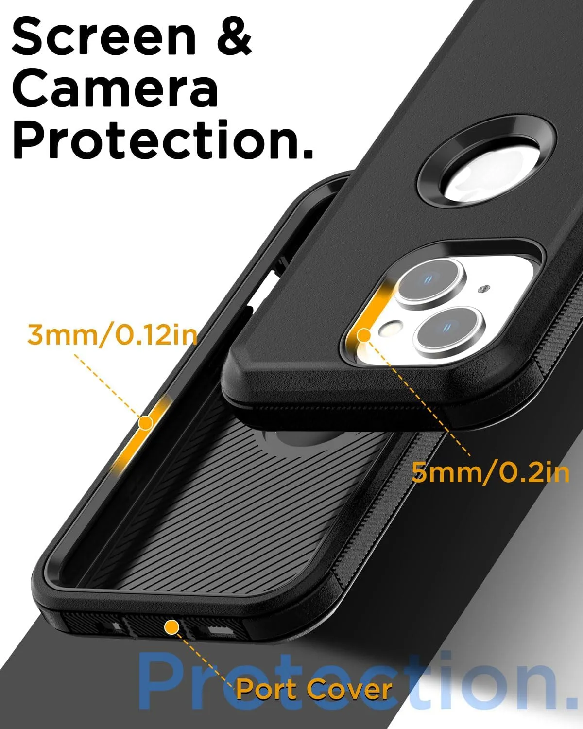 Phone 15 Plus Case Protection Shockproof Military Protective Tough Durable Cover