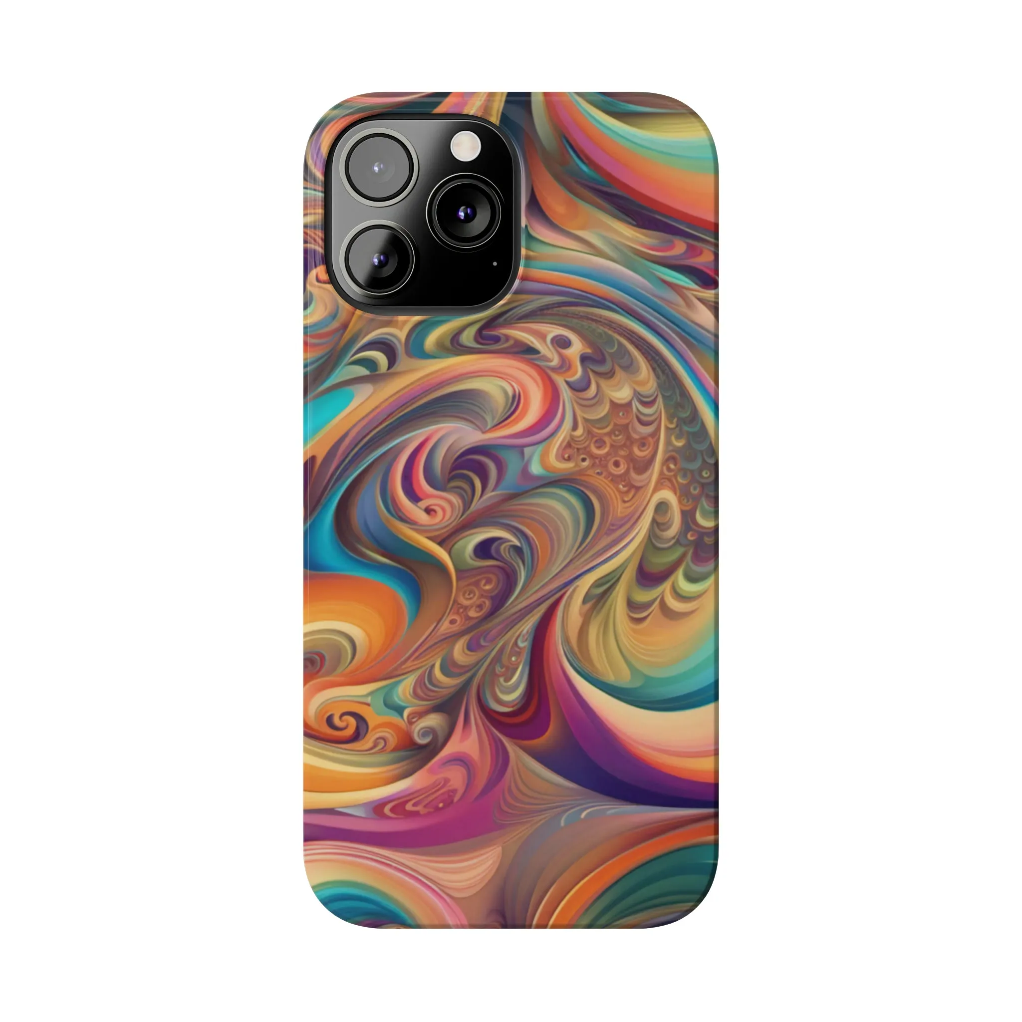 Retro 70's Design Sleek Elegance Wireless-Charging Compatible Phone Case Slim Phone Case compatible with over 20 iphone models