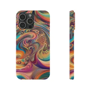 Retro 70's Design Sleek Elegance Wireless-Charging Compatible Phone Case Slim Phone Case compatible with over 20 iphone models