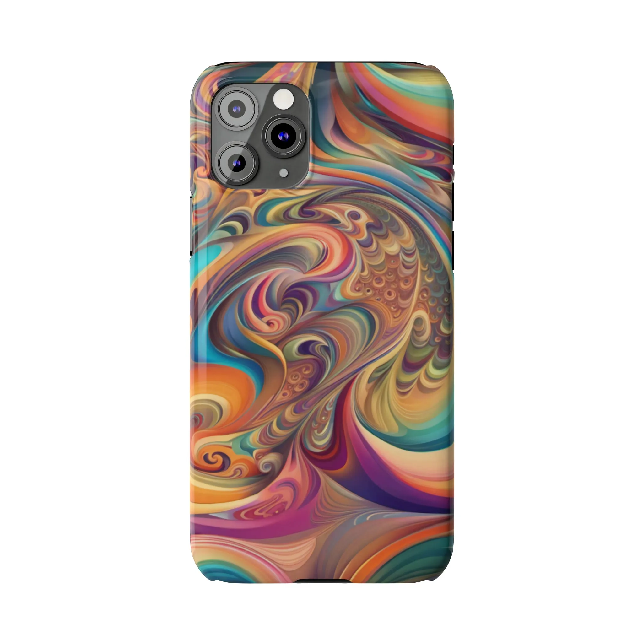 Retro 70's Design Sleek Elegance Wireless-Charging Compatible Phone Case Slim Phone Case compatible with over 20 iphone models