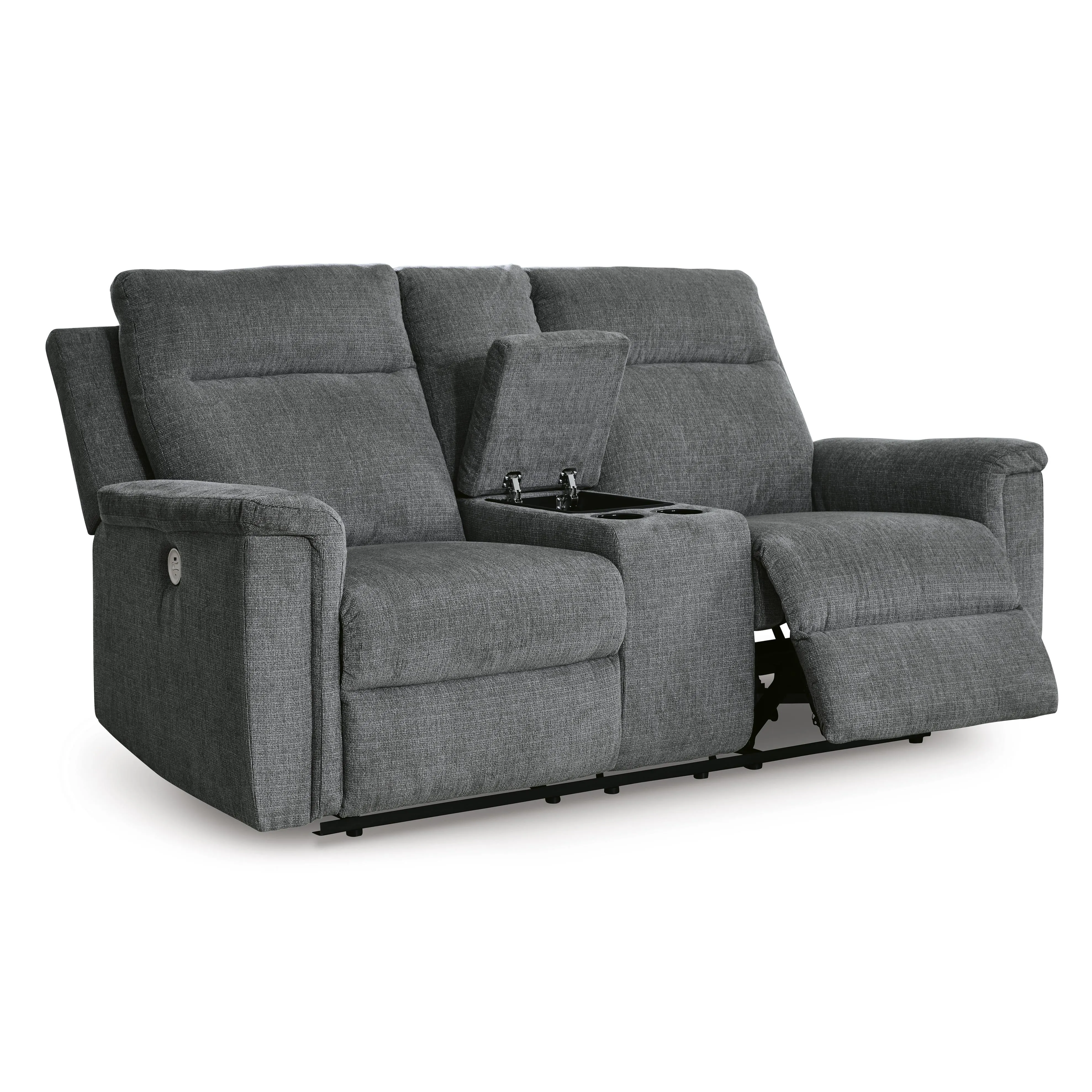 Signature Design by Ashley Barnsana Power Reclining Fabric Loveseat with Console 3320296