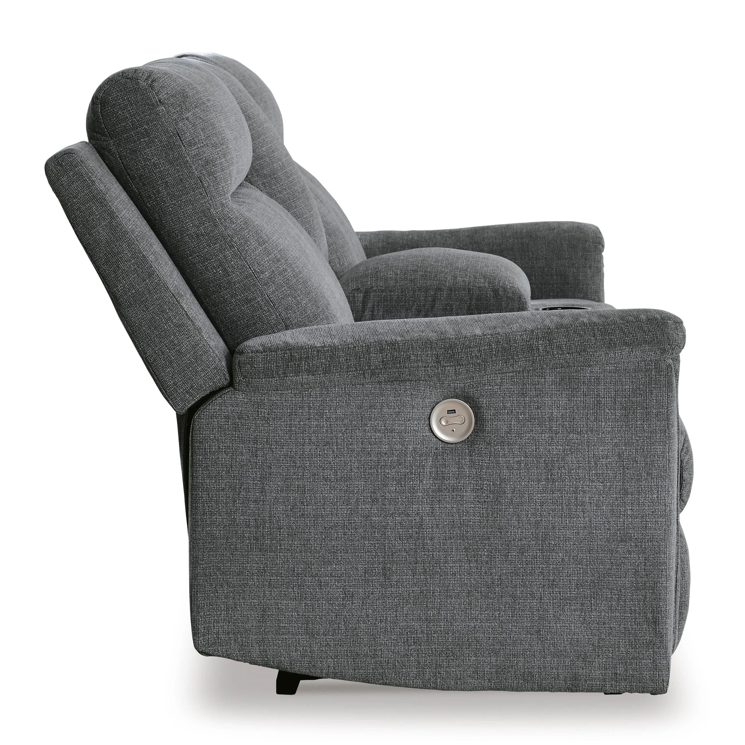 Signature Design by Ashley Barnsana Power Reclining Fabric Loveseat with Console 3320296