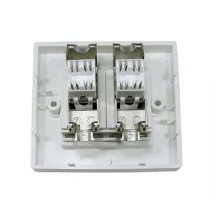 Single Gang 2 Port Cat6a Faceplate