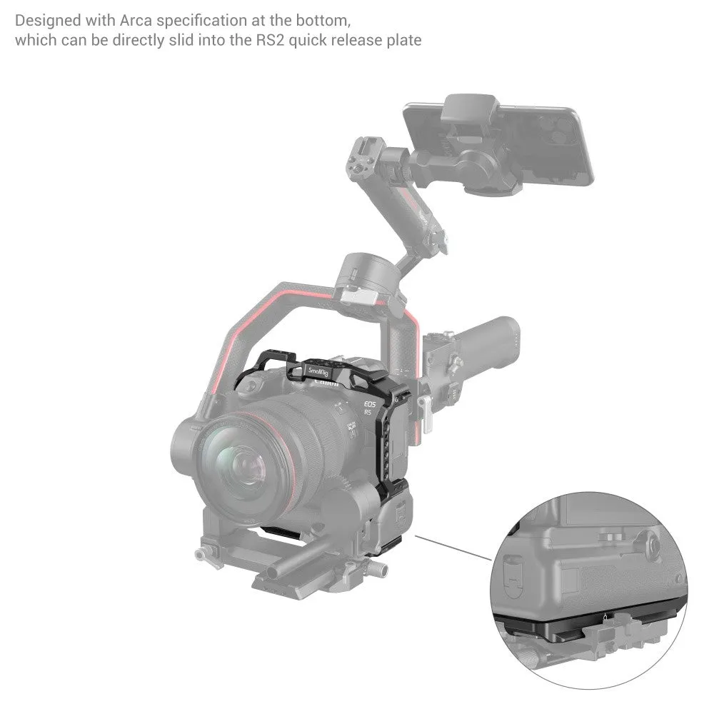 SmallRig Camera Cage for EOS R5/R6/R5 C with BG-R10 Battery Grip 3464B