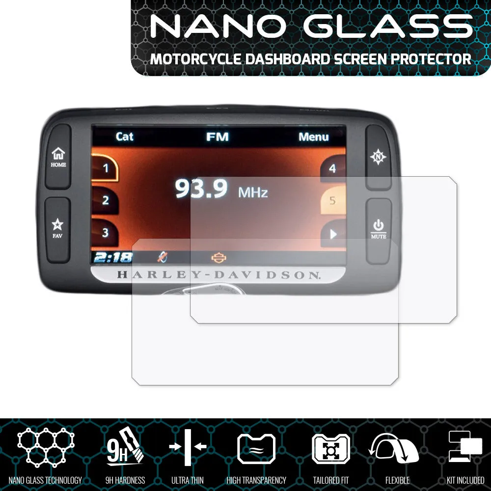 Speedo angels harley davidson boom! Box 6.5gt nano glass dashboard screen protector (2 x ultra-clear)(SAHA3NG2)