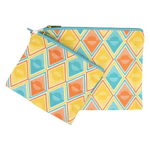 Sunset Set of 2 Canvas Pouches