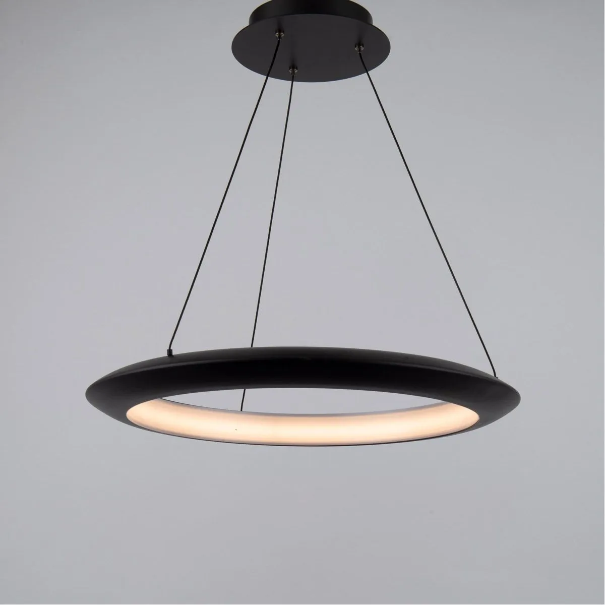 The Ring 24 in. LED Chandelier 2700K Black Finish