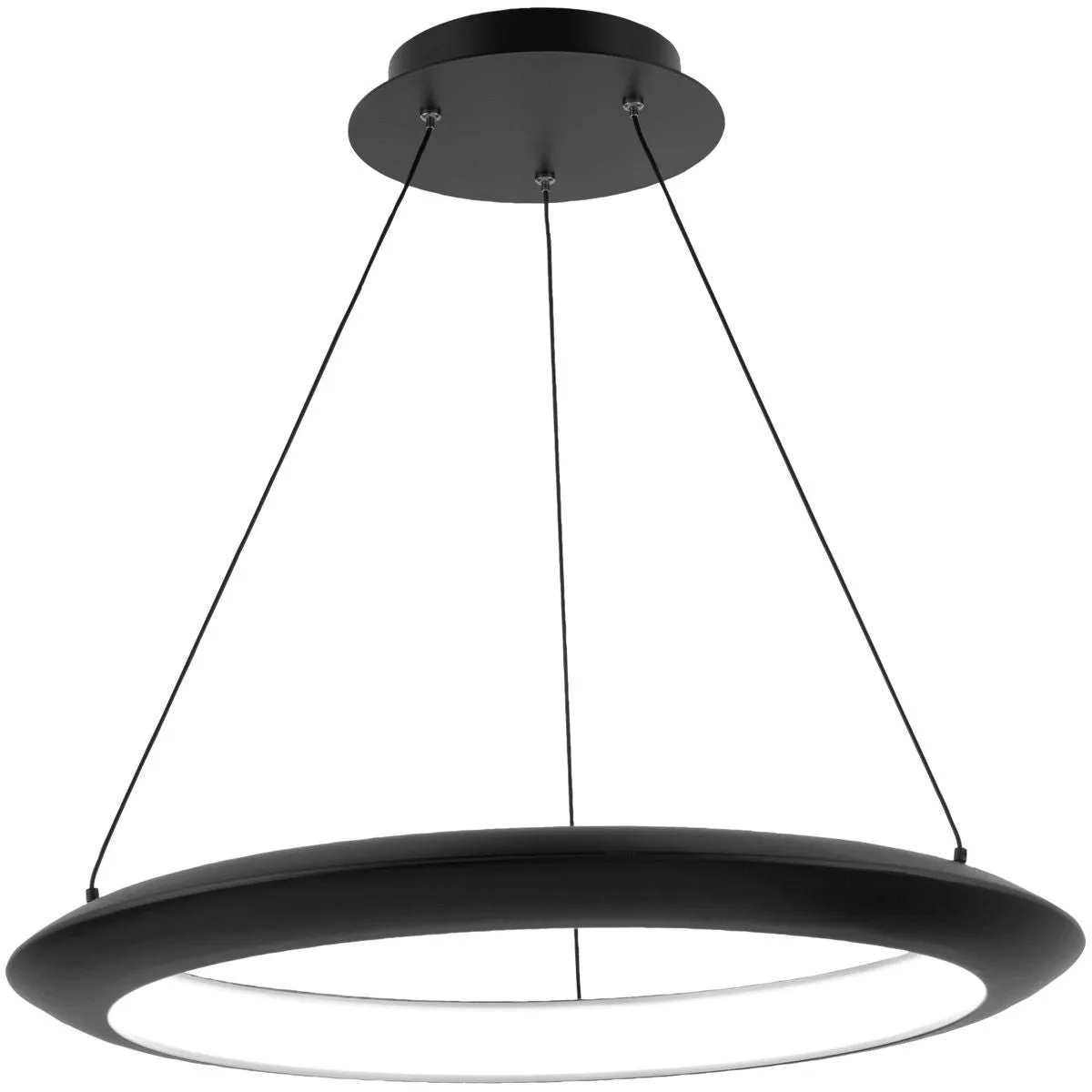 The Ring 24 in. LED Chandelier 2700K Black Finish