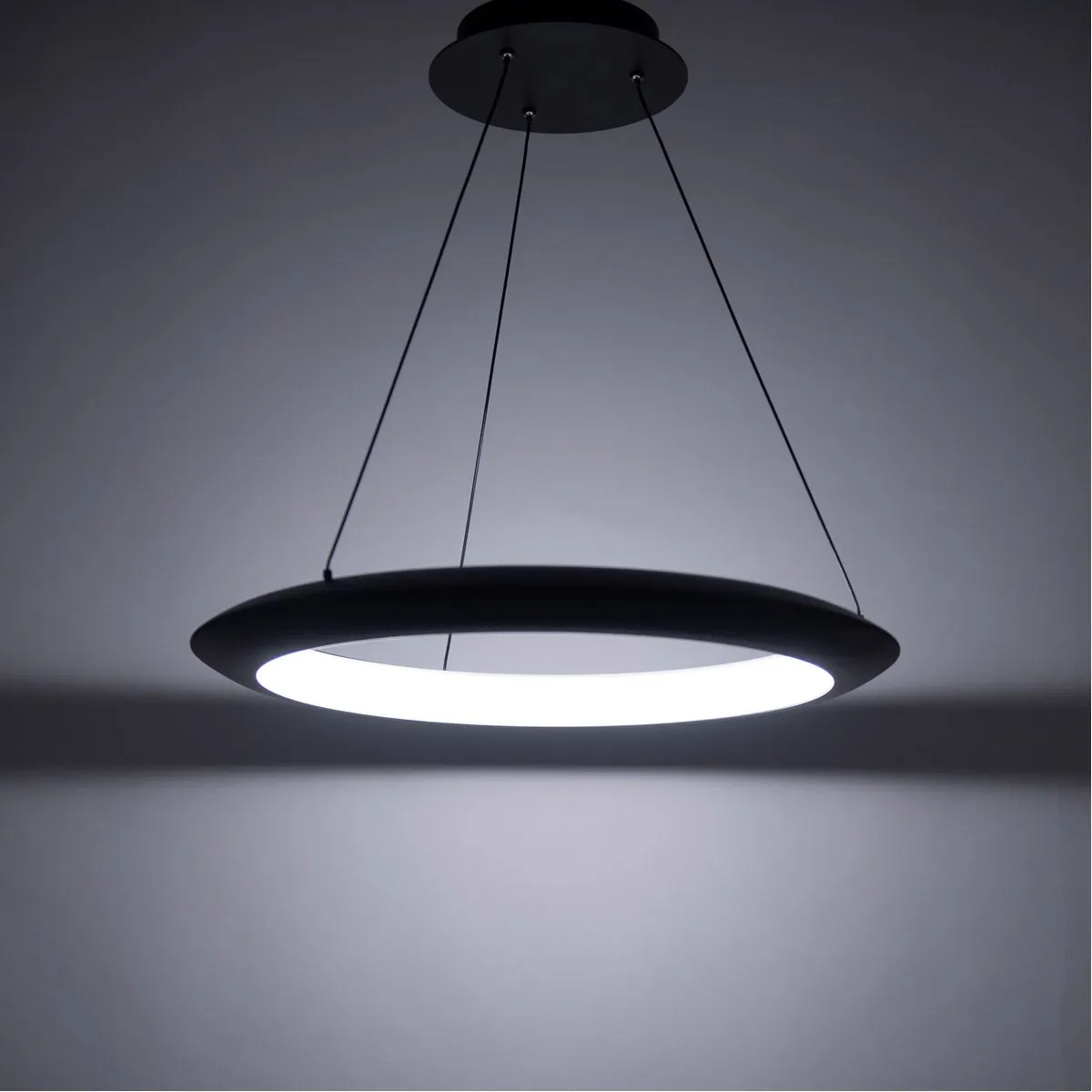 The Ring 24 in. LED Chandelier 2700K Black Finish