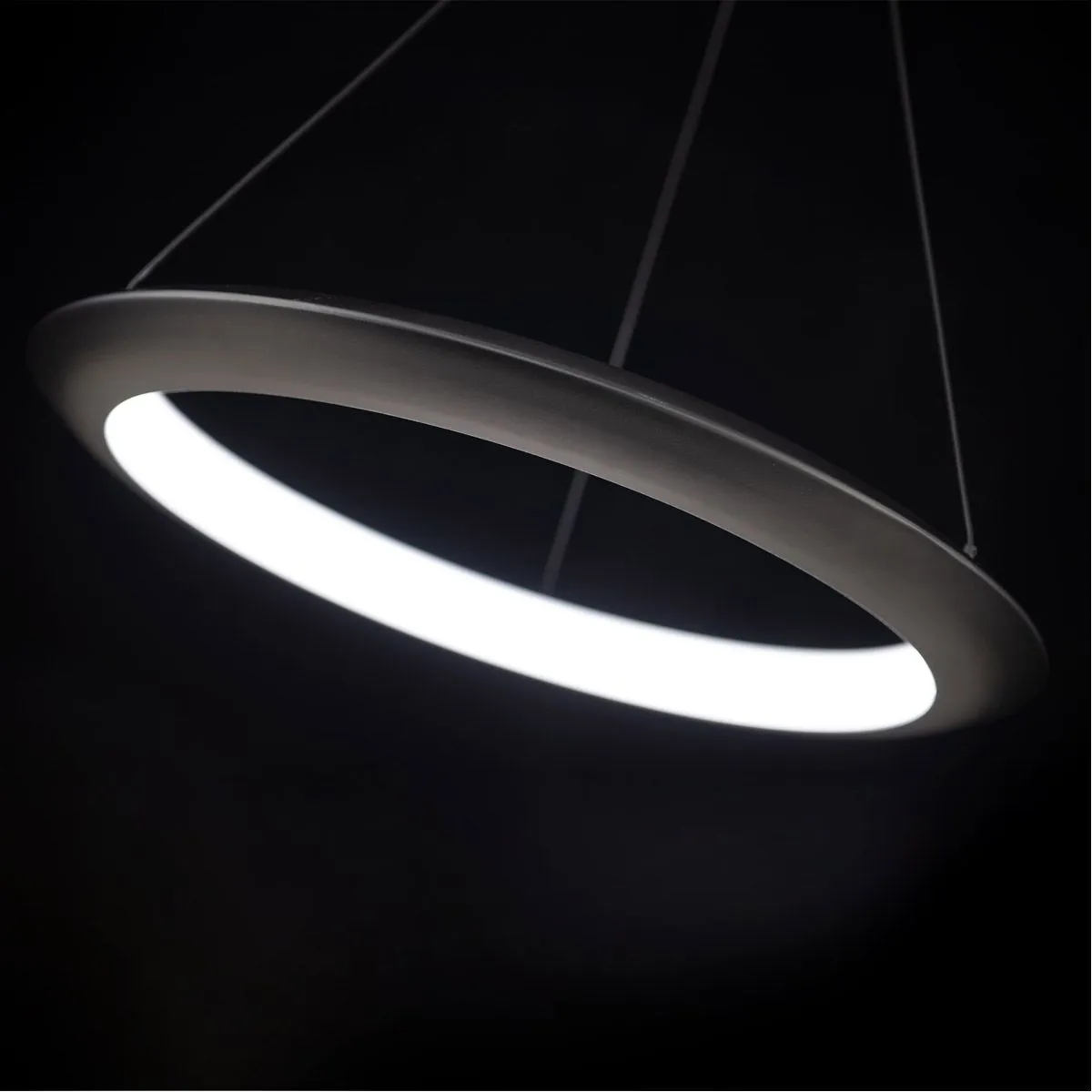 The Ring 24 in. LED Chandelier 2700K Black Finish