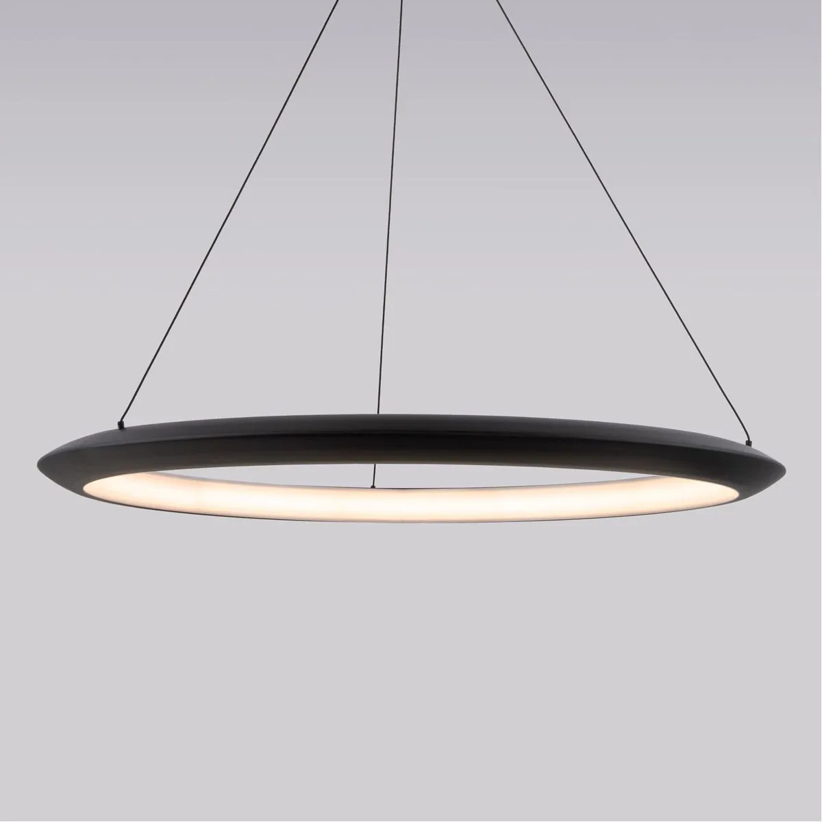 The Ring 36 in. LED Chandelier Black Finish