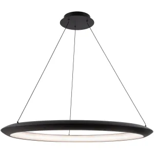 The Ring 36 in. LED Chandelier Black Finish